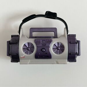 Jakks WWF/WWE mini boombox RARE purple colour WORKS!